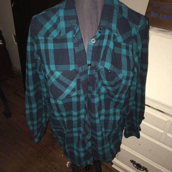 Bits & Bridle L plaid button down shirt - Picture 1 of 3